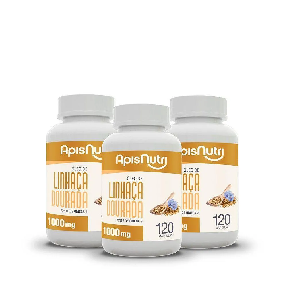 KIT 03 - óLEO DE LINHAçA - 120 - CáPSULAS 1000MG DNA VERDE