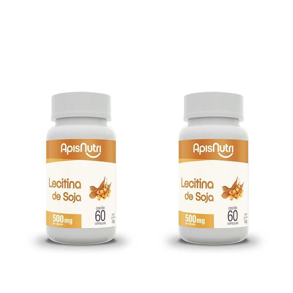 KIT 02 - LECITINA DE SOJA - 60 CáPSULAS - APISNUTRI