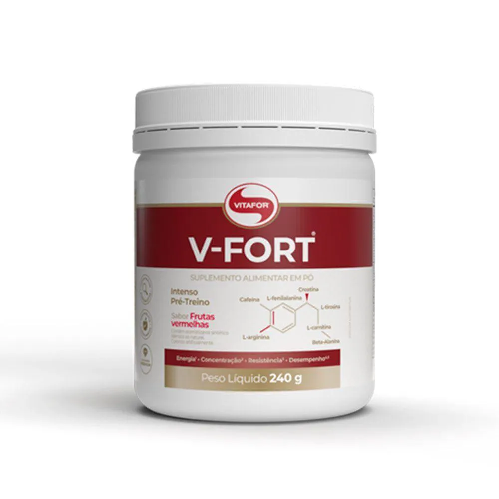 PRé-TREINO V-FORT 240G FRUTAS VERMELHAS VITAFOR