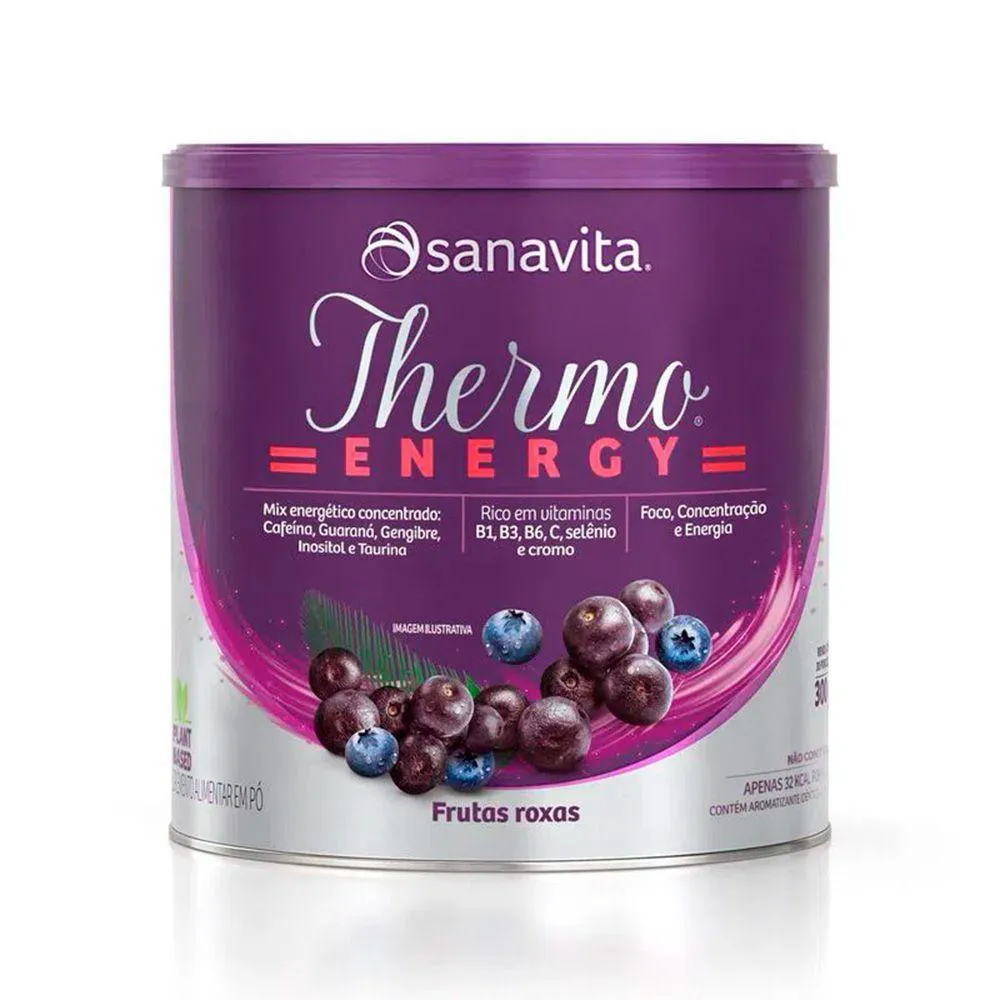 SUPLEMENTO ALIMETAR THERMO ENERGY POTE 300G FRUTAS ROXAS SANAVITA