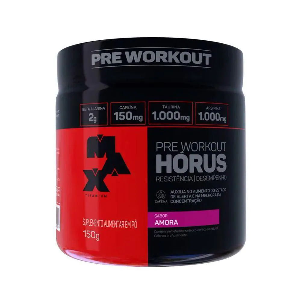PRé-TREINO HORUS 150G SABOR AMORA MAX TITANIUM