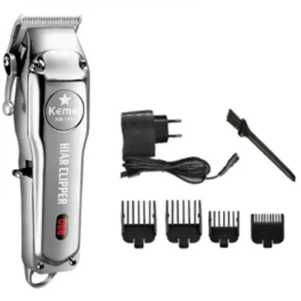 MáQUINA CORTA CABELO FINO ACABAMENTO LUXO KEMEI MAQUININHA