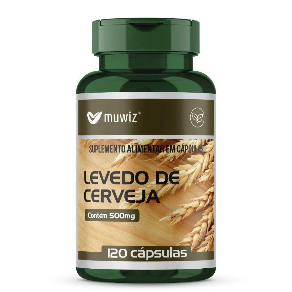 LEVEDO DE CERVEJA COM VITAMINA B1 120 CáPSULAS 500MG MUWIZ