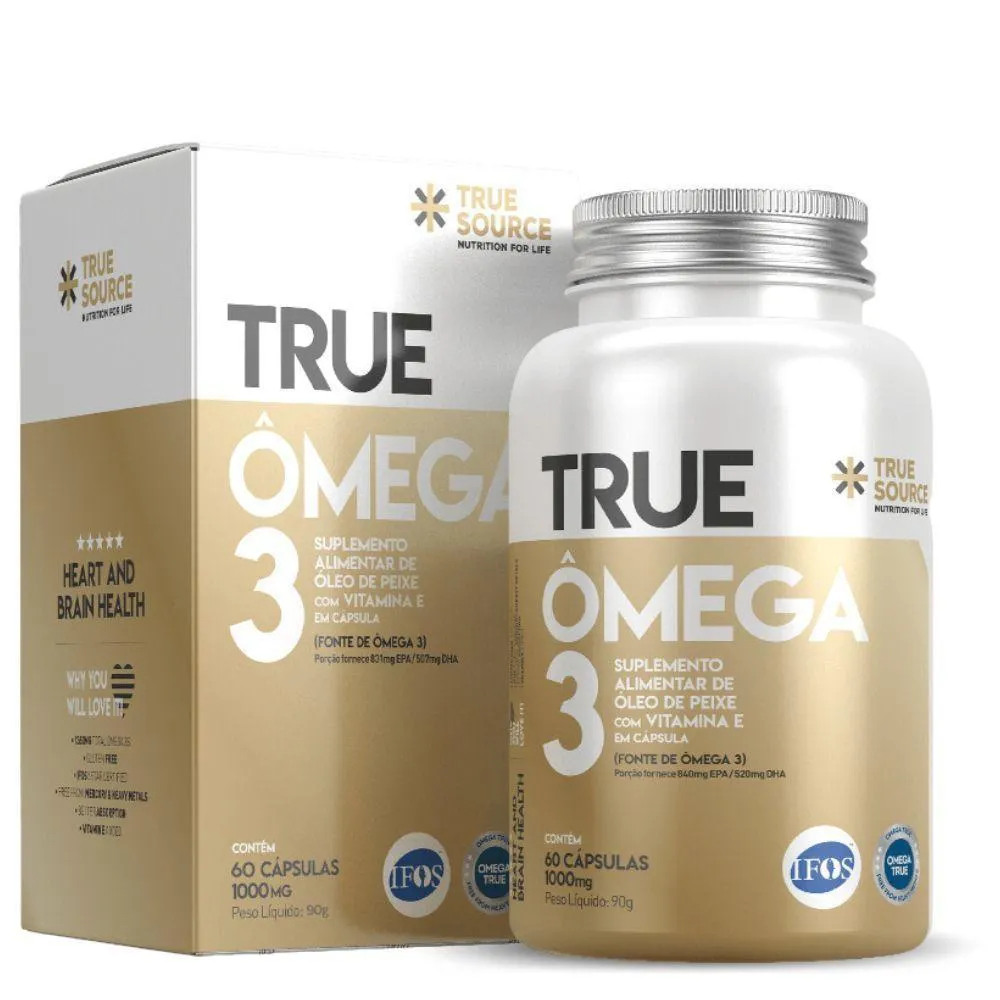 ÔMEGA 3 CONCENTRADO 60 CáPSULAS 1000MG TRUE SOURCE