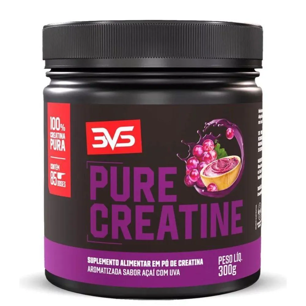 CREATINA MONOHIDRATADA 300G SABOR AçAí COM UVA 3VS