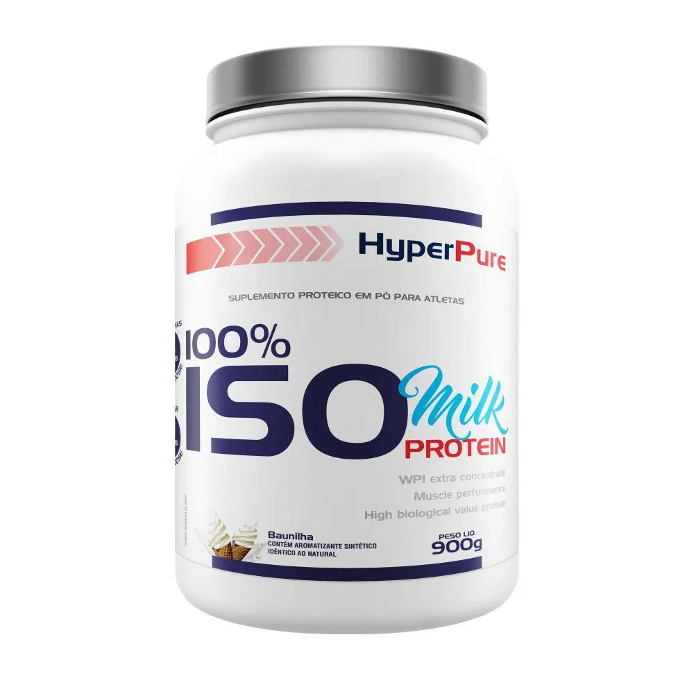 100% ISO MILK PROTEIN 900G BAUNILHA HYPERPURE
