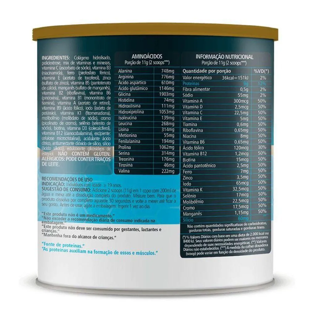 COLáGENO HIDROLISADO PREMIUM 9G CLINIC MAIS 300G NEUTRO