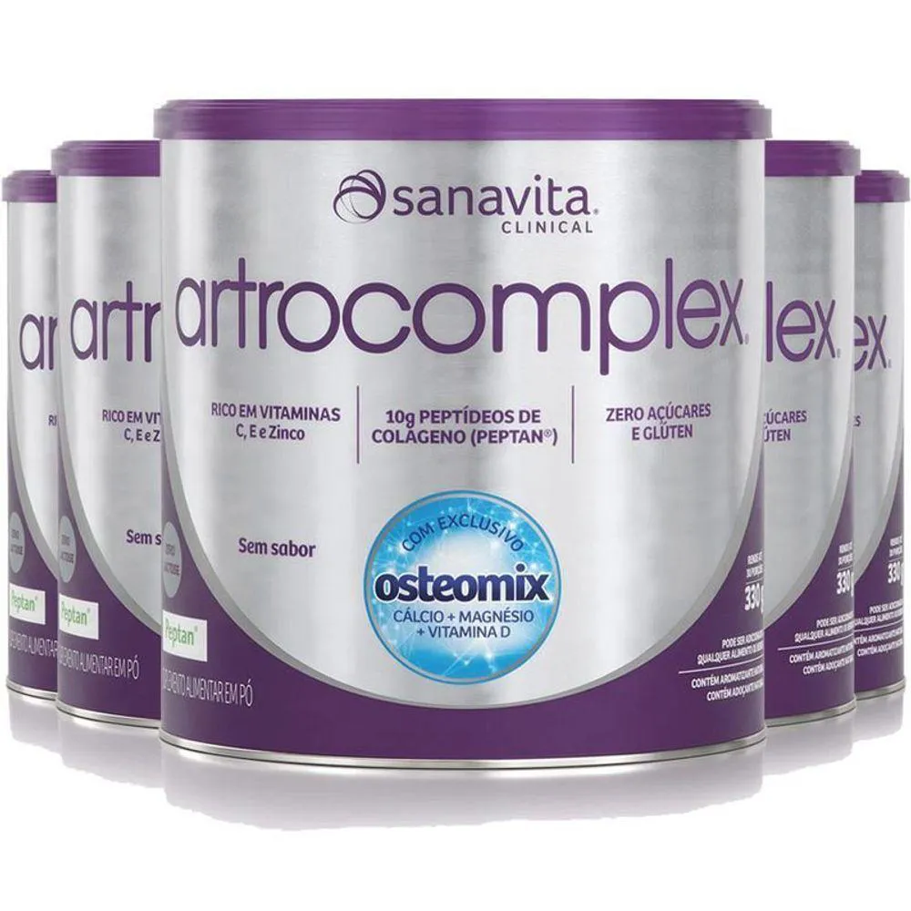 KIT 5 COLáGENO ARTROCOMPLEX SANAVITA 330G
