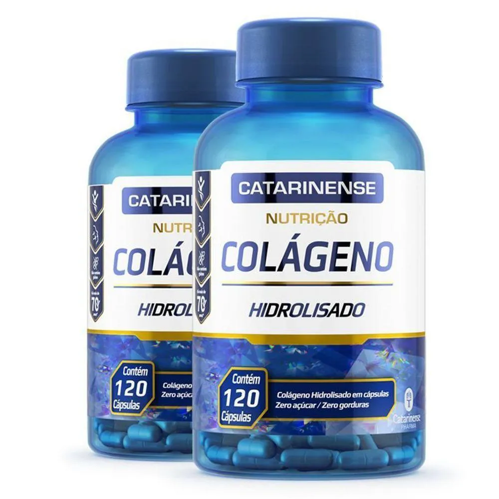 KIT 2 COLáGENO HIDROLISADO CATARINENSE PHARMA 120 CáPSULAS