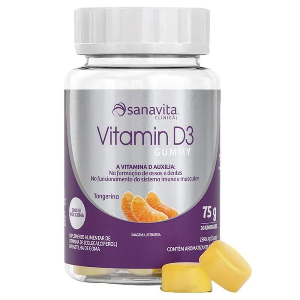 VITAMINA D3 GUMMY 30 CáPSULAS DA SANAVITA
