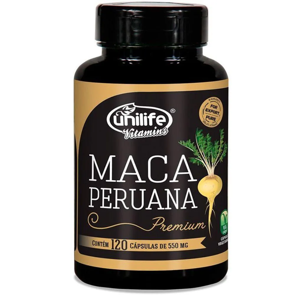 MACA PERUANA PREMIUM 550MG UNILIFE 120 CAPSULAS