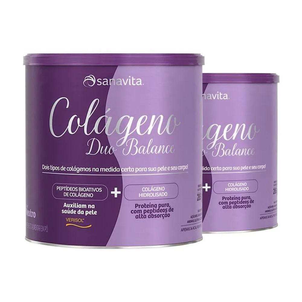KIT 2 COLáGENO DUO BALANCE SANAVITA NEUTRO 285G