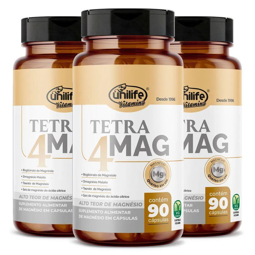 KIT 3 TETRA 4 MAG UNILIFE 90 CáPSULAS