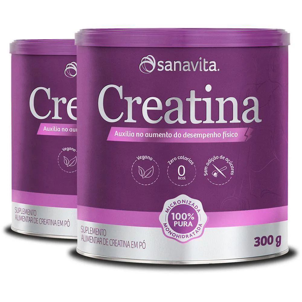 KIT 2 CREATINA SANAVITA 300G