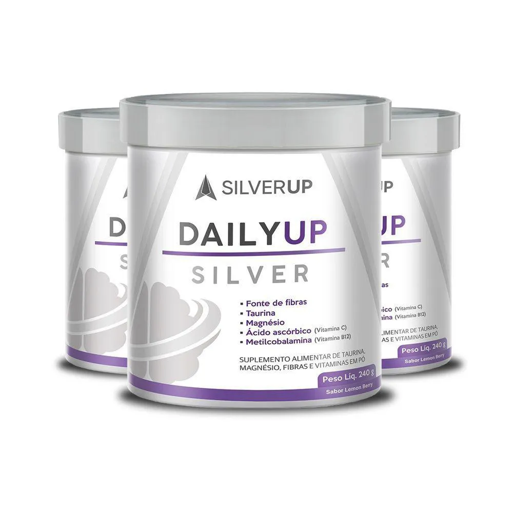 KIT 3 DAILY UP SABOR LEMON BERRY SILVERUP 240G