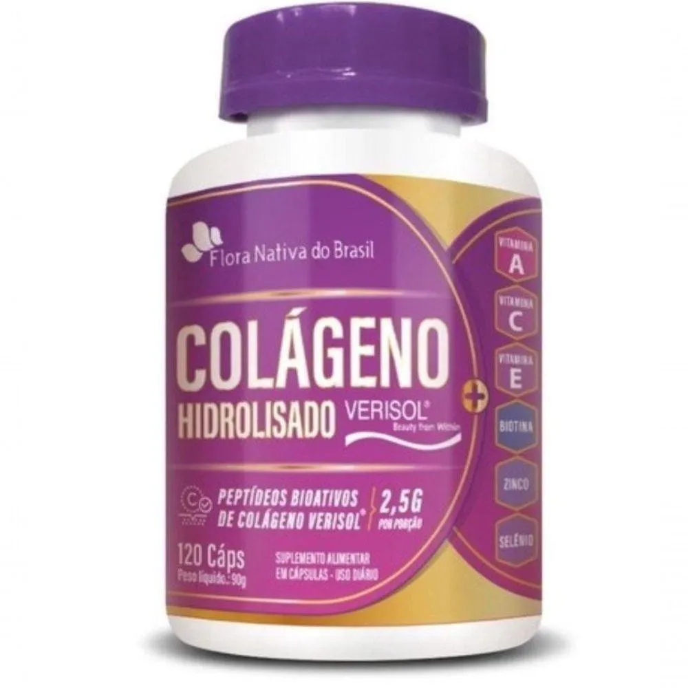 COLáGENO HIDROLISADO VERISOL 120 CAPSULAS FLORA NATIVA