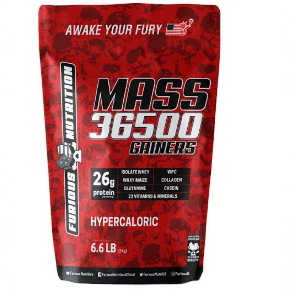 HIPER CALóRICO MASS 36500 GARNIERS 3KG MORANGO