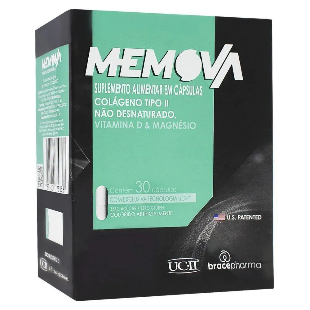 MEMOVA COLáGENO TIPO II COM 30 CáPSULAS