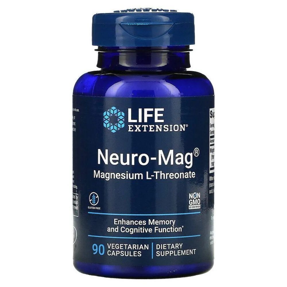 NEURO-MAG, MAGNéSIO L-TREONATO, 90 CáPSULAS, LIFE EXTENSION