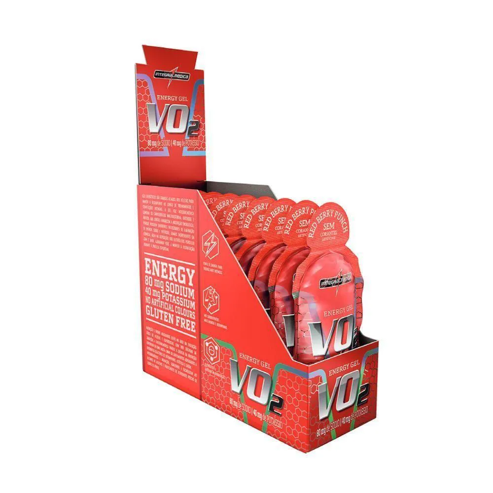 VO2 ENERGY GEL 10 UND INTEGRALMEDICA - FRUTAS VERMELHAS