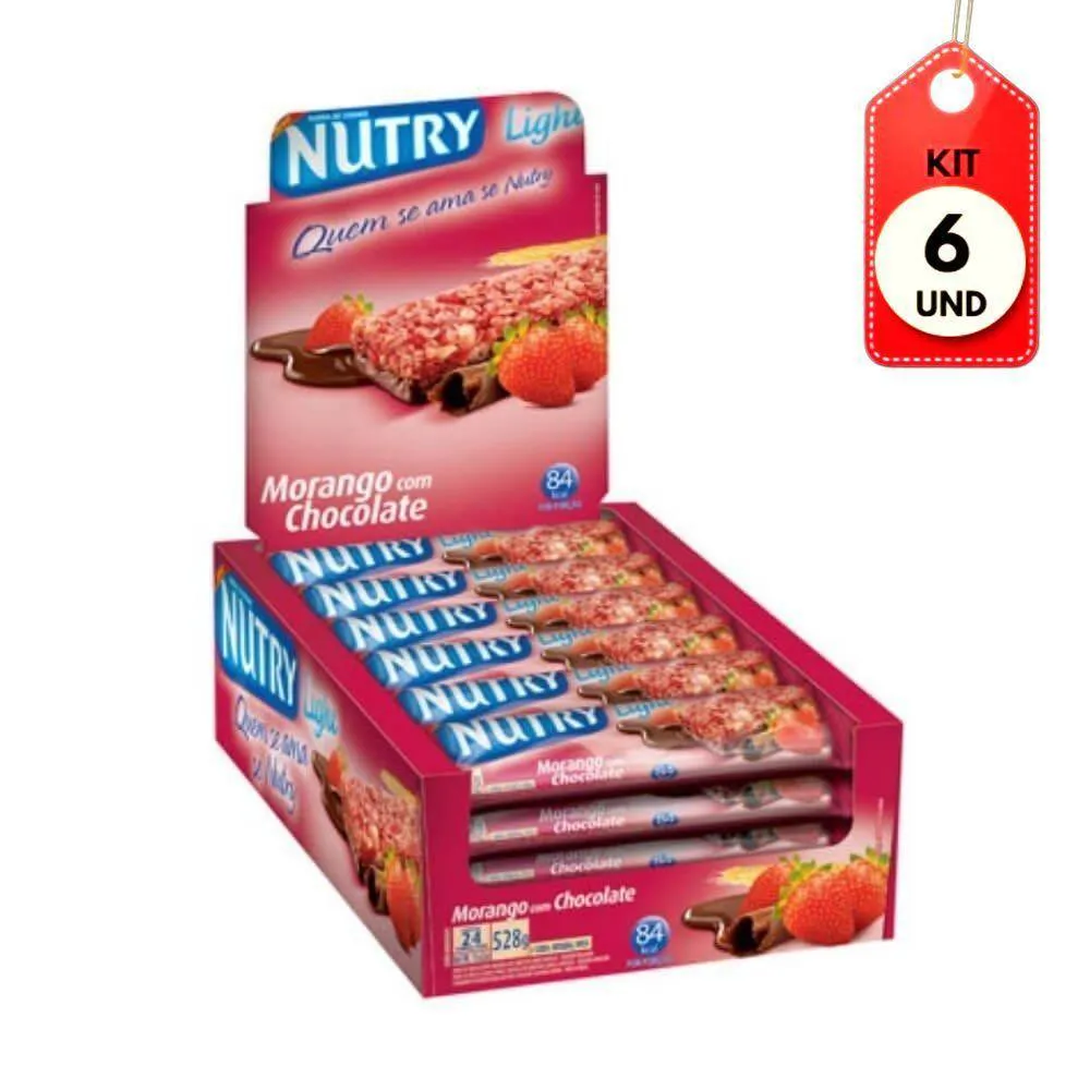 KIT C-06 NUTRY BARRA DE CEREAL MORANGO CHOCOLATE C-24