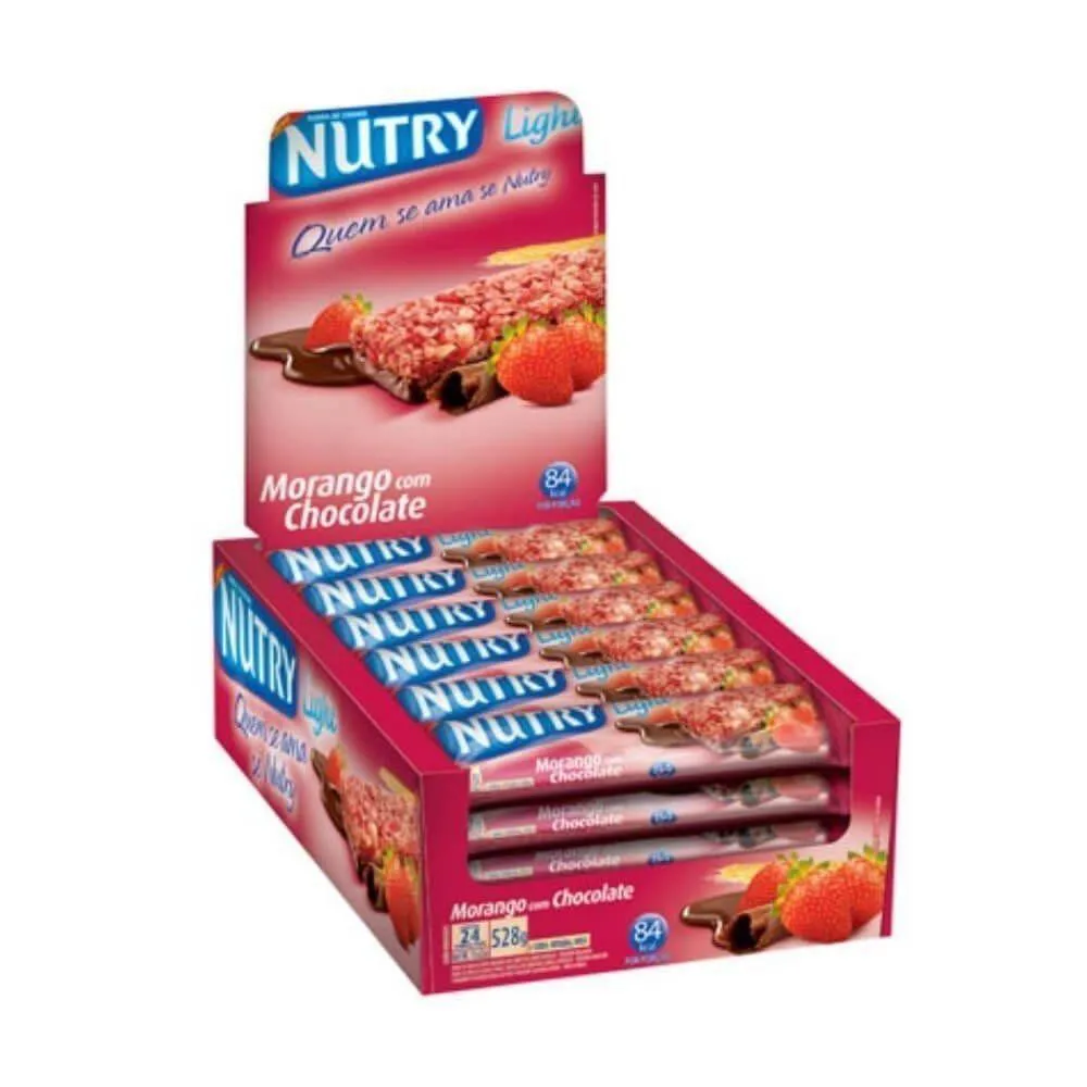 NUTRY BARRA DE CEREAL MORANGO CHOCOLATE C-24