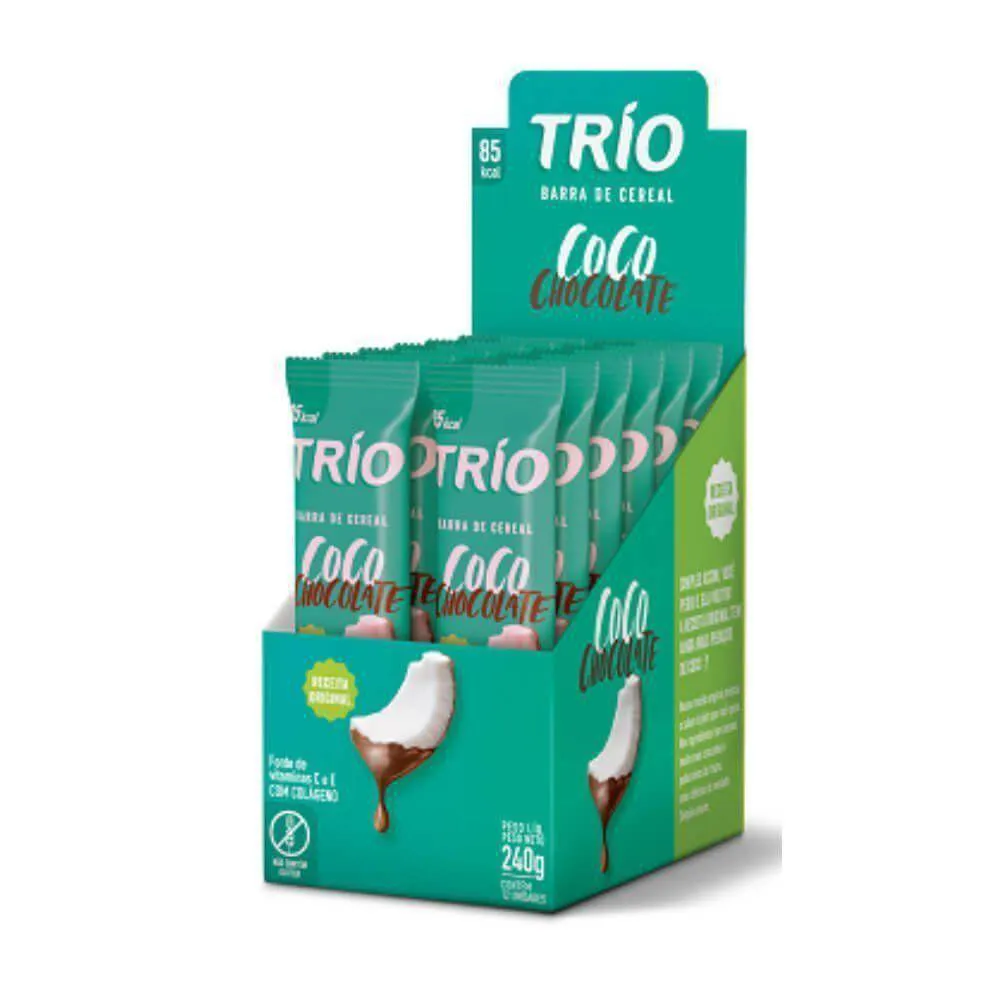 TRIO BARRA CEREAL TRADICIONAL COCO CHOCOLATE C/12