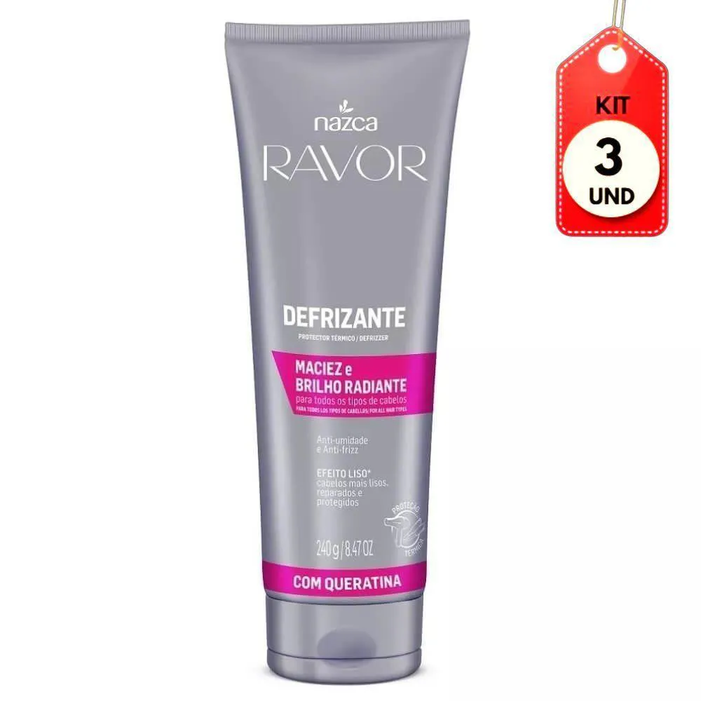 KIT C/03 RAVOR MACIEZ E BRILHO RADIANTE DEFRIZANTE 240ML