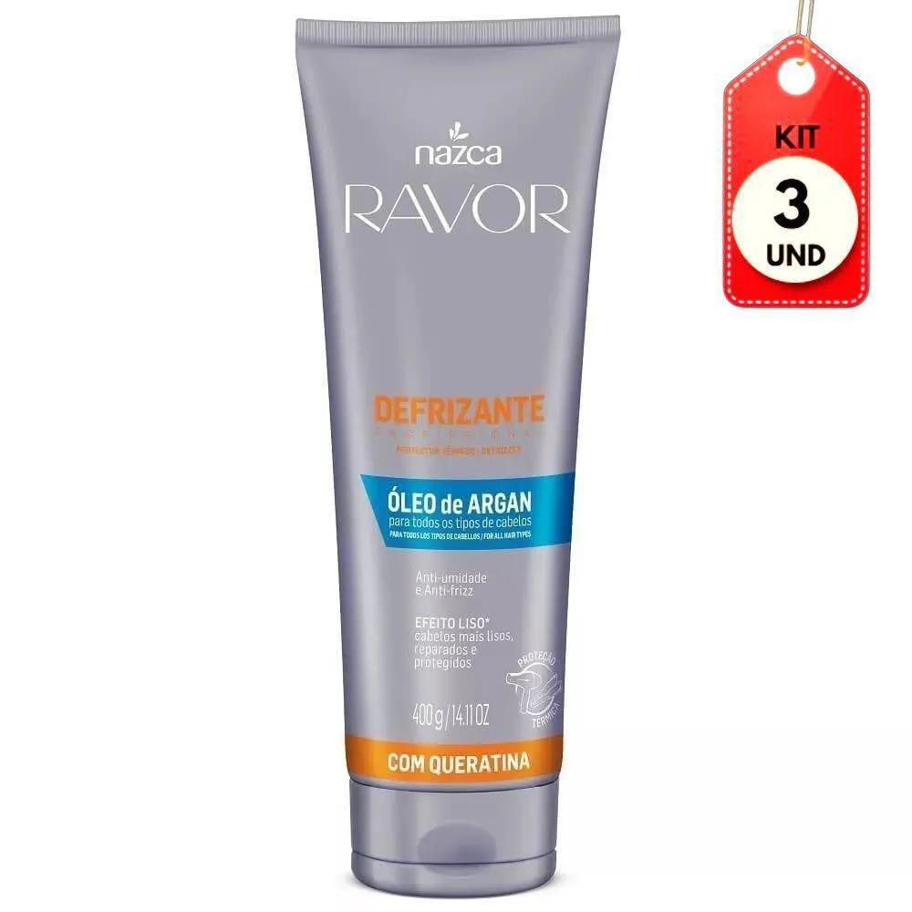 KIT C-03 RAVOR óLEO DE ARGAN DEFRIZANTE 400G
