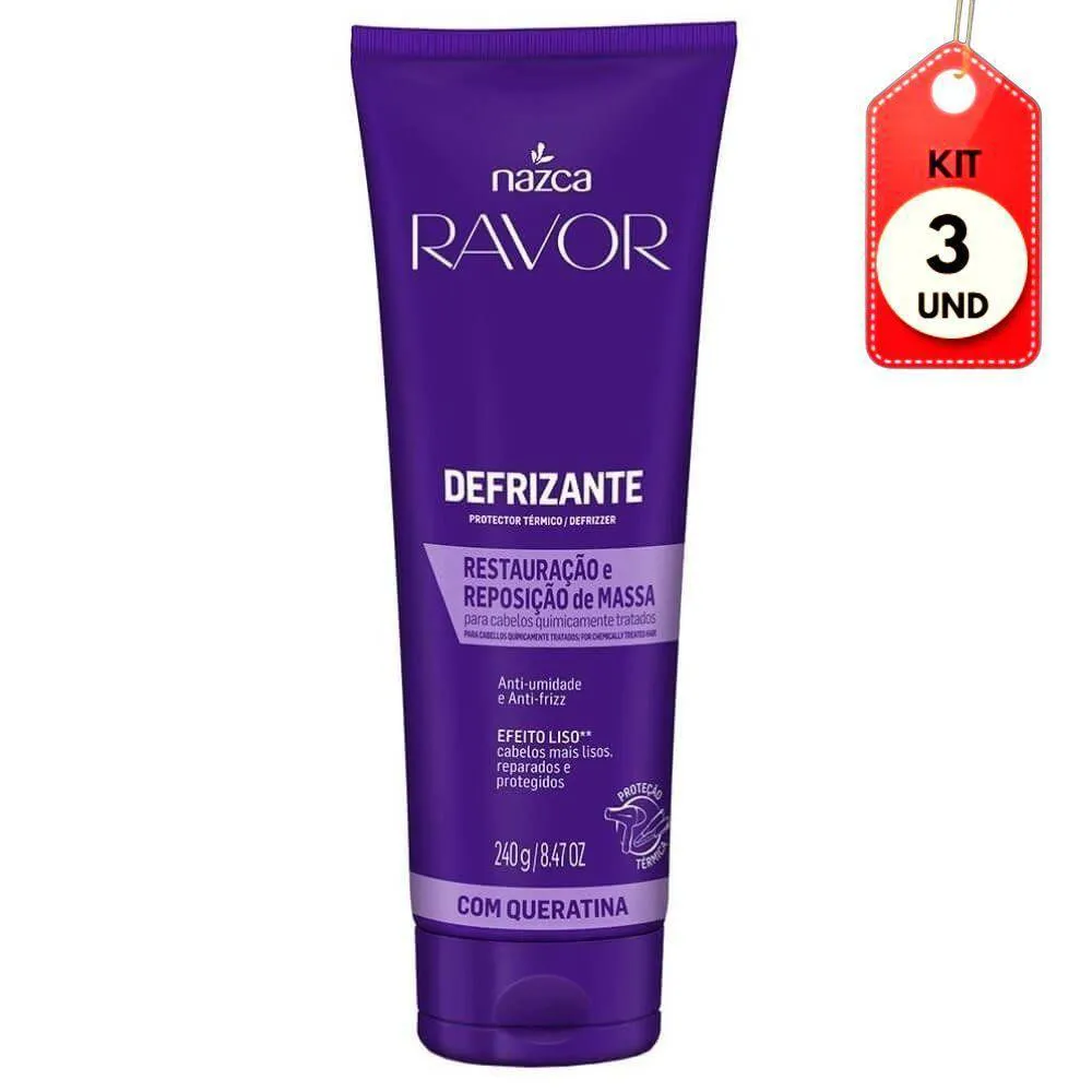 KIT C/03 RAVOR QUIMICAMENTE TRATADOS DEFRIZANTE 240G