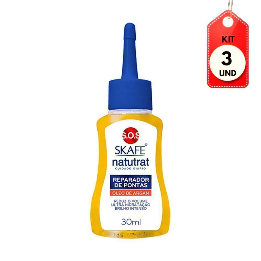 KIT C-03 NATUTRAT SOS BRILHO MILAGROSO REPARADOR DE PONTAS ARGAN - MACADâMIA 30ML