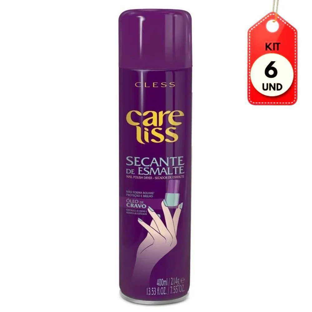 KIT C/06 CARE LISS SECANTE DE ESMALTES C/ óLEO DE CRAVO 400ML