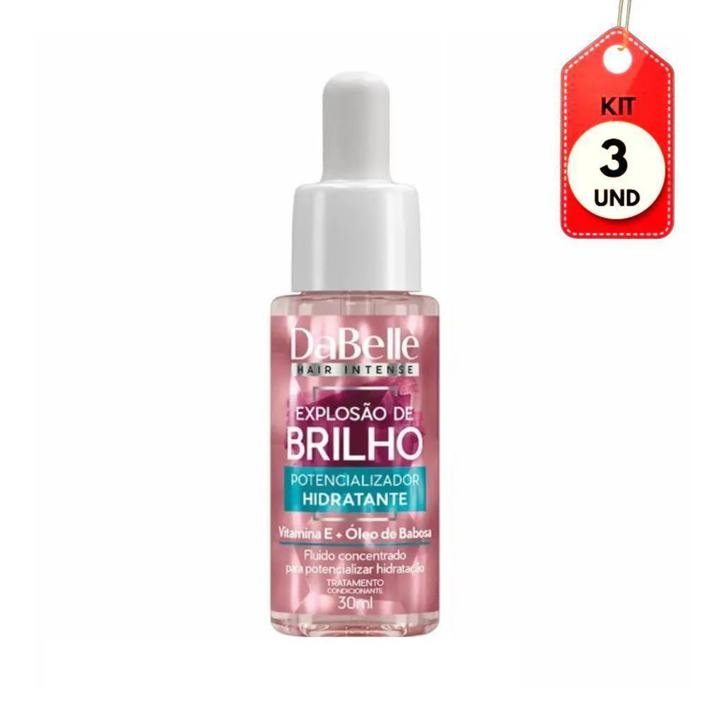 KIT C/03 DABELLE EXPLOSãO DE BRILHO POTENCIALIZADOR HIDRATANTE 30ML