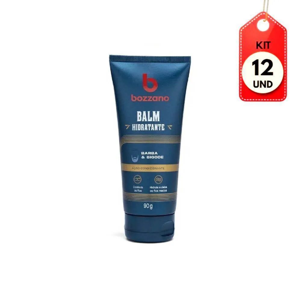 KIT C/12 BOZZANO BALSAMO HIDRATANTE BARBA E BIGODE 90G