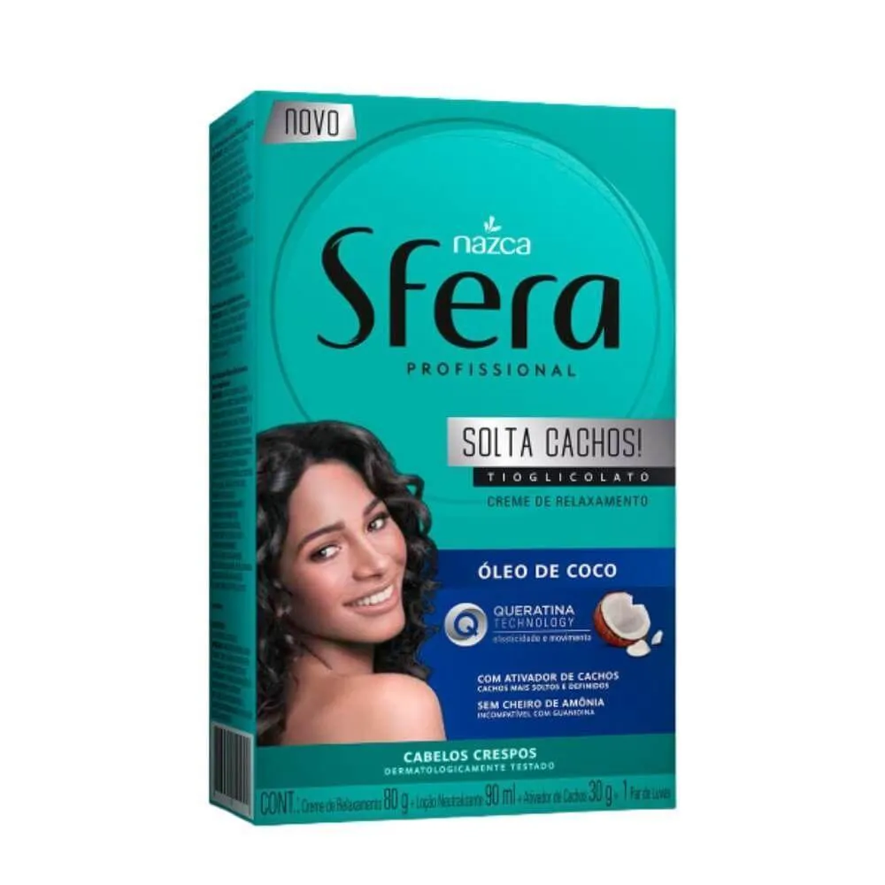 SFERA SOLTA CACHOS KIT DE ALISAMENTO C/ óLEO DE COCO