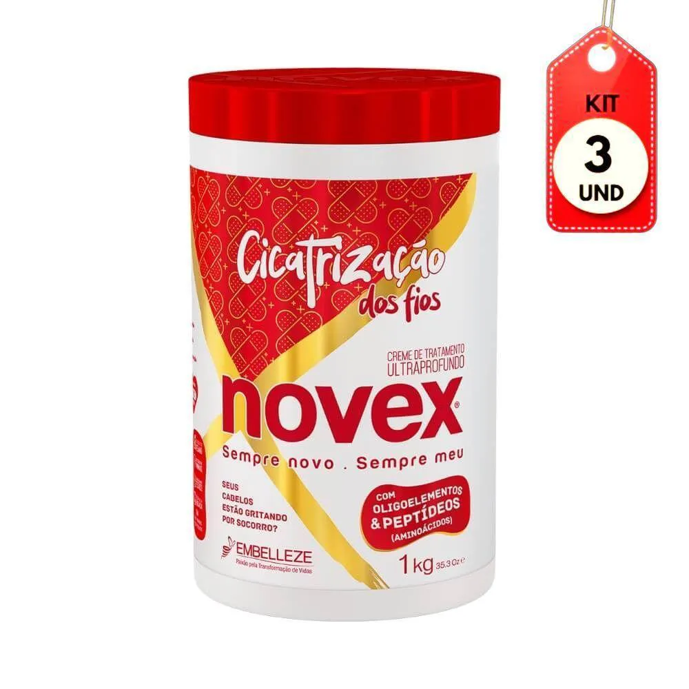 KIT C-03 NOVEX CICATRIZAçãO DOS FIOS MáSCARA 1KG