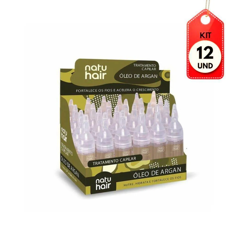 KIT C-12 NATUHAIR AMPOLA óLEO DE ARGAN 24X10ML