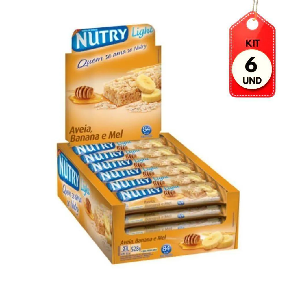 KIT C-06 NUTRY BARRA DE CEREAL BANANA AVEIA E MEL C-24