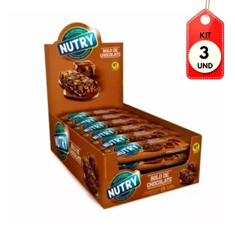 KIT C-03 NUTRY BARRA DE CEREAL BOLO DE CHOCOLATE C-24