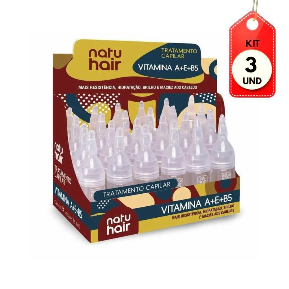 KIT C-03 NATUHAIR AMPOLA VITAMINA A-E-B5 24X10ML
