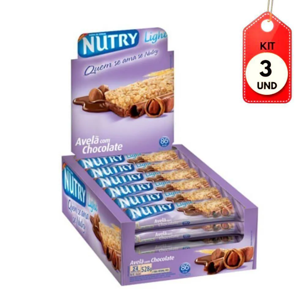 KIT C-03 NUTRY BARRA DE CEREAL AVELA CHOCOLATE C-24