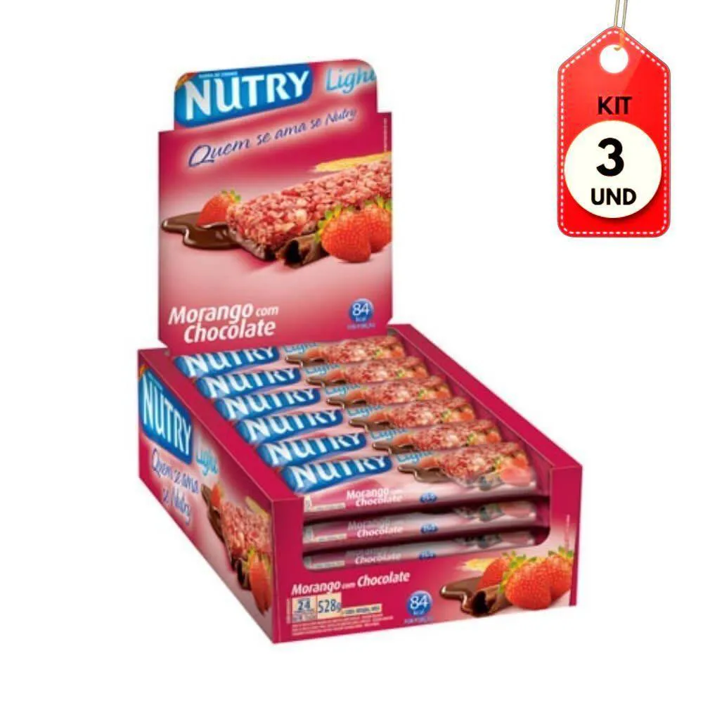KIT C-03 NUTRY BARRA DE CEREAL MORANGO CHOCOLATE C-24
