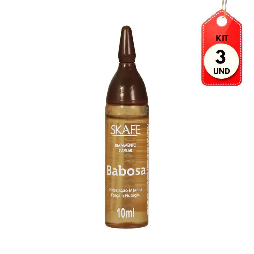 KIT C/03 SKAFE BABOSA VITAMINA CAPILAR 10ML