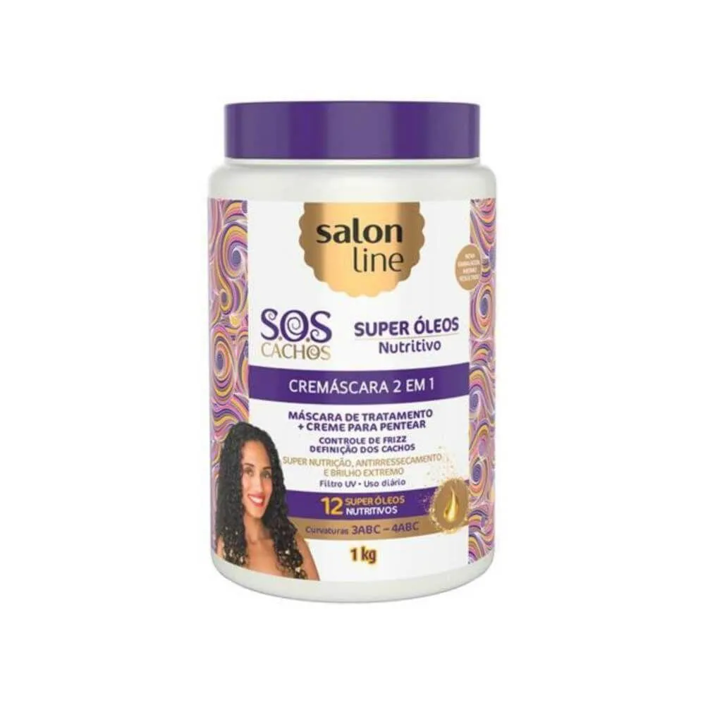 SALON LINE óLEO DE MANGA CREMáSCARA SOS 2 EM 1 1KG