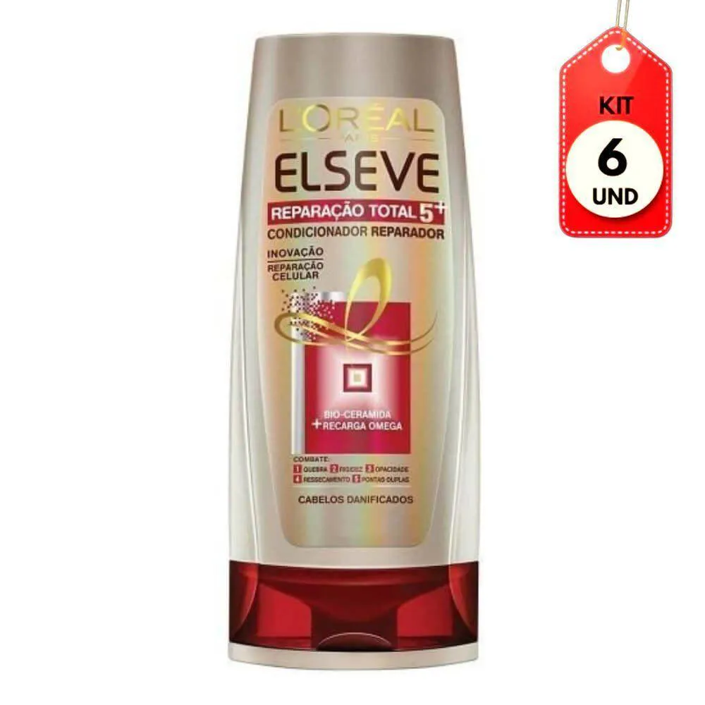 KIT C/06 ELSEVE REPARAçãO TOTAL 5 + REPARADOR CONDICIONADOR 200ML