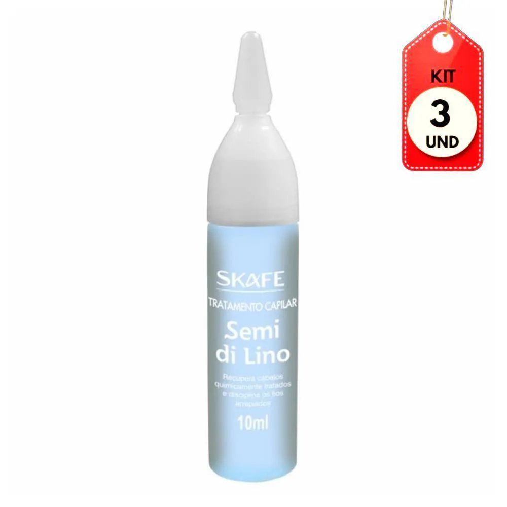 KIT C-03 SKAFE TRATAMENTO CAPILAR SEMI DI LINO 10ML