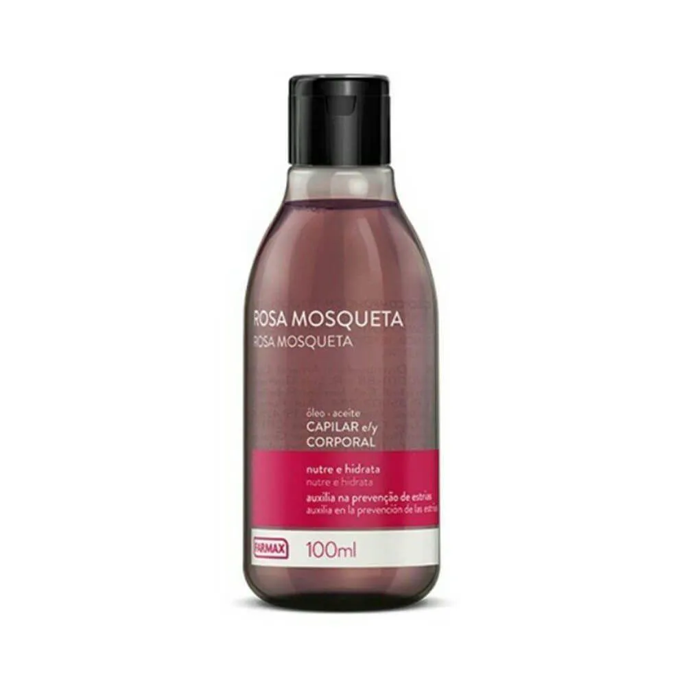 FARMAX óLEO CAPILAR E CORPORAL ROSA MOSQUETA 100ML