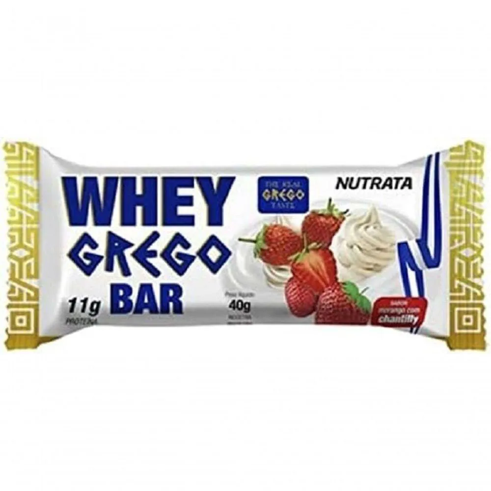 WHEY GREGO BAR MORANGO COM CHANTILLY 40G