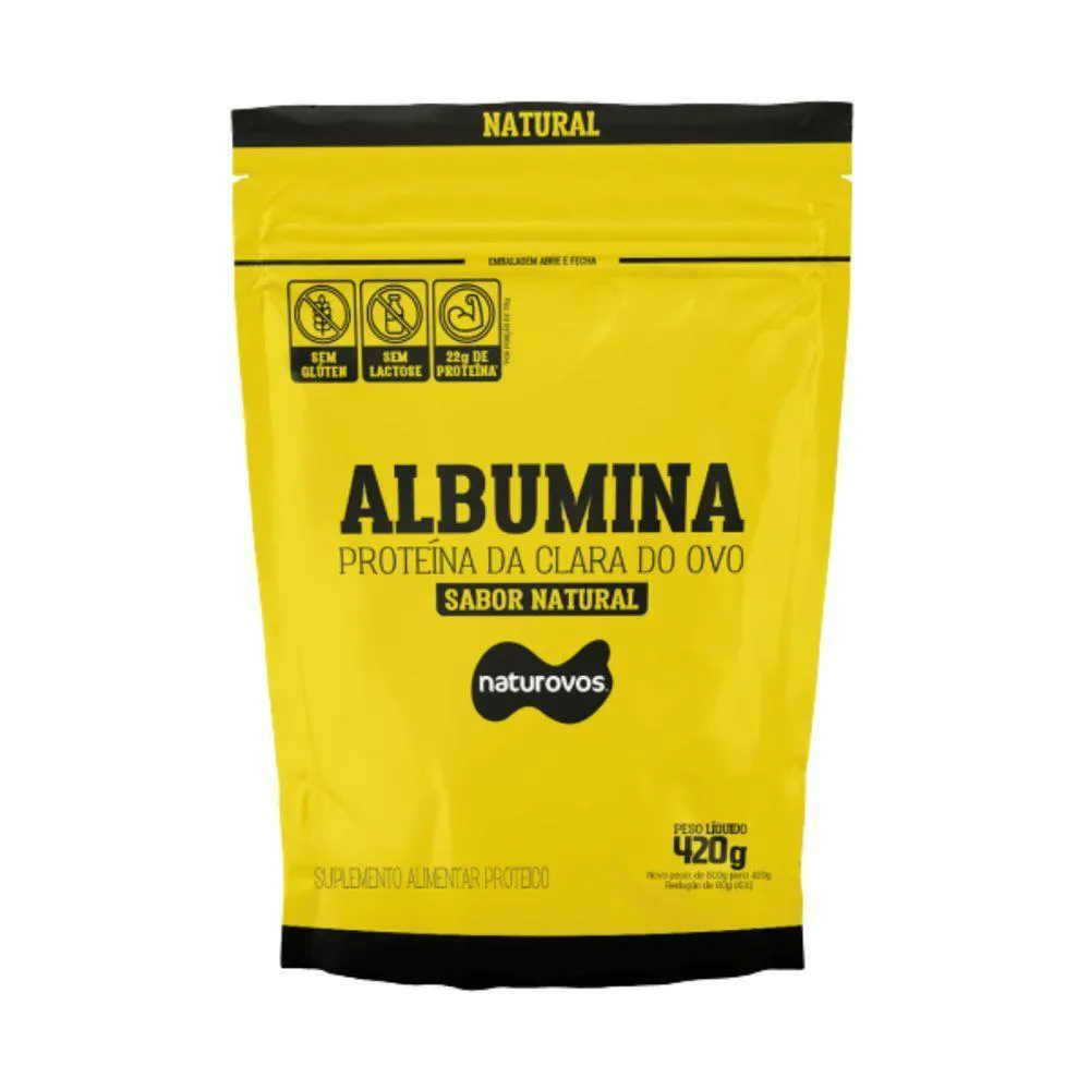 ALBUMINA SABOR NATURAL 420G NATUROVOS