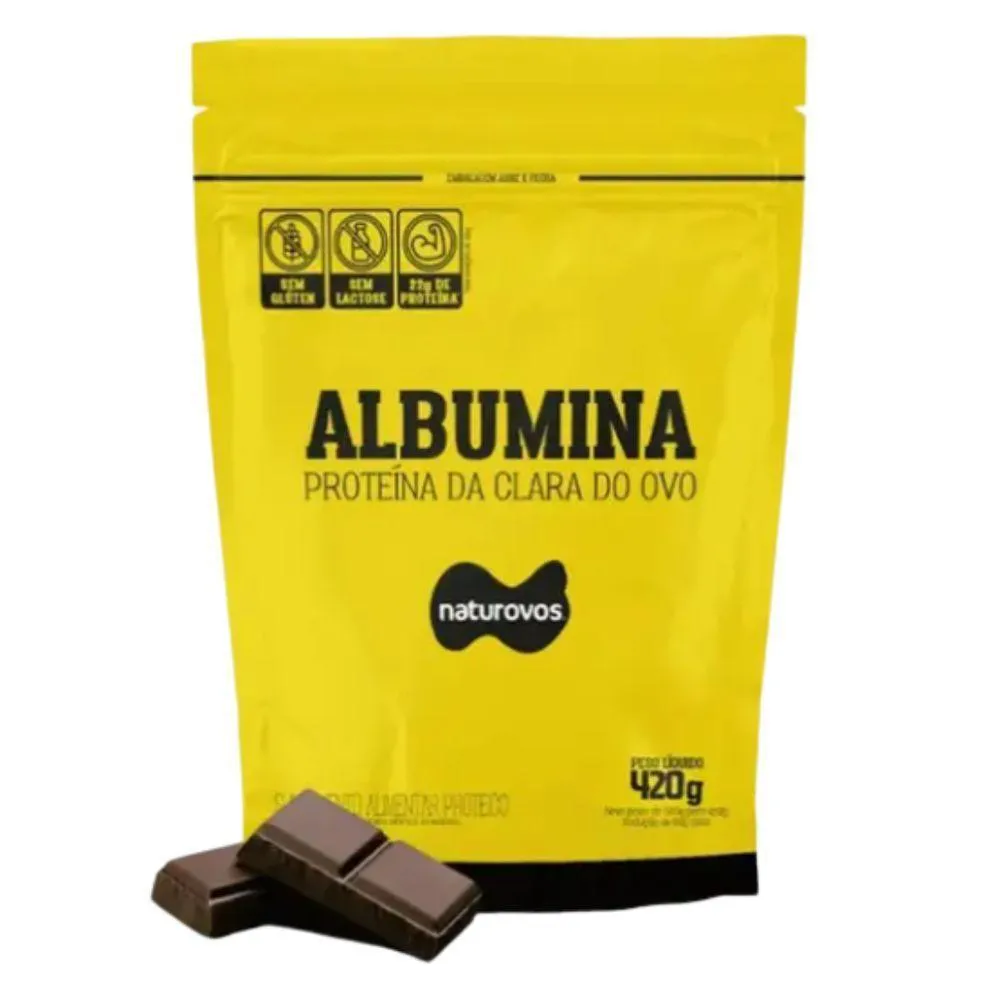 ALBUMINA SABOR CHOCOLATE 420G NATUROVOS